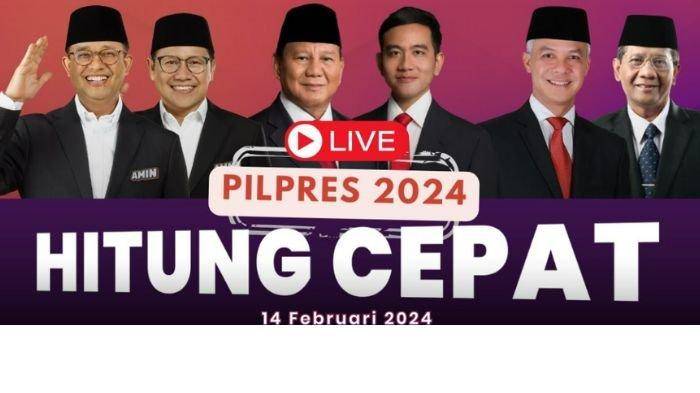 Hasil Hitung Cepat Pilpres 2024: Prabowo-Gibran Unggul dari Anies-Muhaimin dan Ganjar-Mahfud